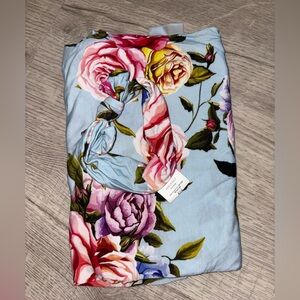Posh Peanut Floral Duvet Cover - Pink and Blue